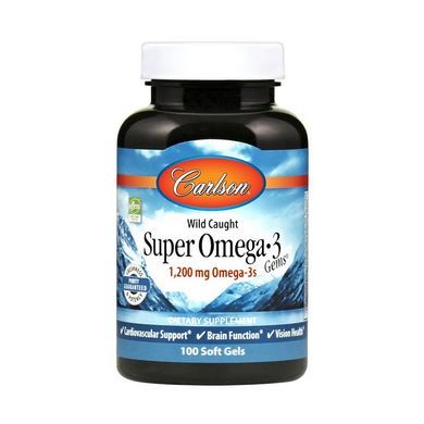 Омега 3 Carlson Labs Super Omega-3 1200 mg 100 капсул