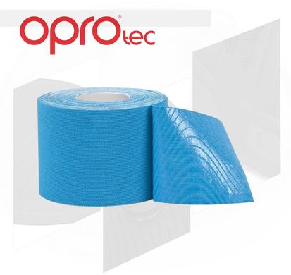 Кинезиологический тейп OPROtec Kinesiology Tape TEC57542 синій 5cм*5м