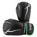 Боксерские перчатки PowerPlay 3018 черно-зеленые 16 унций