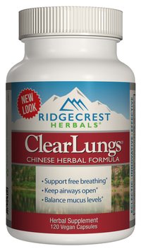 Комплекс для Підтримки Легких, Рослинна Китайська Формула, Clear Lungs, RidgeCrest Herbals, 120 гелевих