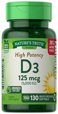Вітамін Д3 Nature's Truth Vitamin D3 5000 IU 130 капсул