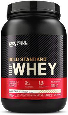 Сироватковий протеїн ізолят Optimum Nutrition 100% Whey Gold Standard 900 г cake