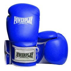 Боксерские перчатки PowerPlay 3019 синие 12 унций