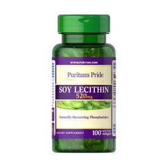 Соевый лецитин Puritan's Pride Soy Lecithin 520 mg 100 капсул
