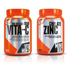Вітамін C + Цинк Extrifit Vitamin C 1000 mg + Zinc Chelate 100 + 100 таблеток