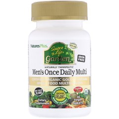 Органические Ежедневные Мультивитамины для Мужчин, Source of Life Garden, Natures Plus, 30 таблеток