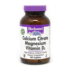 Кальций магний + д3 Bluebonnet Nutrition Calcium Citrate Magnesium Vitamin D3 90 капсул