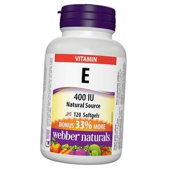 Витамин Е Webber Naturals Vitamin E 400 IU 120 капсул