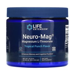 Магний L-Треонат, вкус тропического пунша, Neuro-Mag, Life Extension, 93,35 гр 3,293 унции