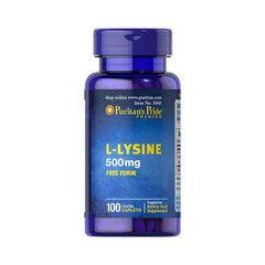 Лизин Puritan's Pride L-Lysine 500 mg 100 таб