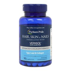 Витамины для волос, кожи и ногтей Puritan's Pride Hair, Skin & Nails with VERISOL (90 таб)