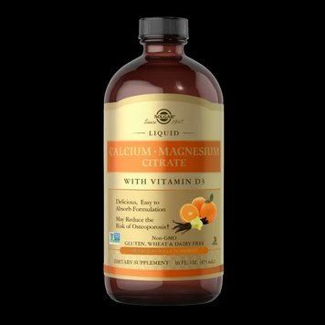 Цитрат кальция и магния с витамином Д3 ванильно-апельсиновый вкус Solgar 473 мл