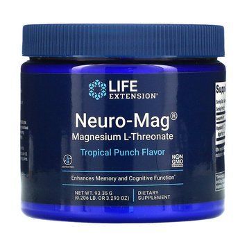 магній L-Треонат, вкус тропического пунша, Neuro-Mag, Life Extension, 93,35 гр 3,293 унции