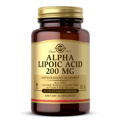 Альфа-липоевая кислота Solgar Alpha Lipoic Acid 200 mg 50 капсул