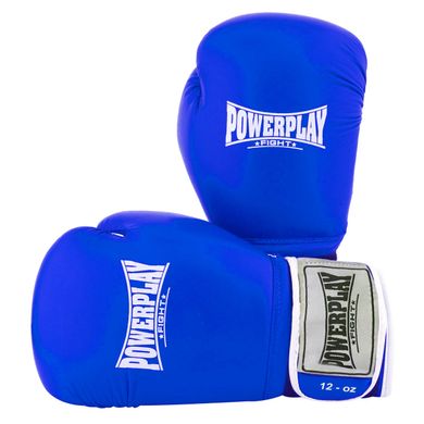 Боксерські рукавиці PowerPlay 3019 Сині 12 унцій