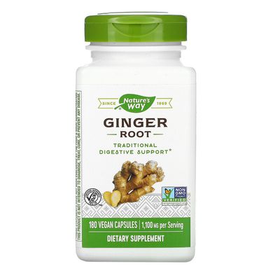 Корень имбиря, Ginger Root, Nature's Way ,, 550 мг, 180 капсул