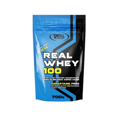 Сывороточный протеин концентрат Real Pharm Real Whey 100 700 грамм Ванильный чизкейк