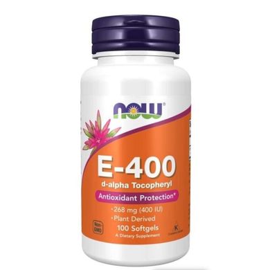 Вітамін Е Now Foods E-400 with mixed Tocopheryl 100 капсул