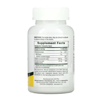 Железо с витамином C Nature's Plus Iron 27 mg with Vitamin C Herbs 90 таблеток