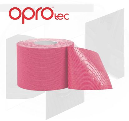 Кинезиологический тейп OPROtec Kinesiology Tape TEC57543 розовий 5cм*5м