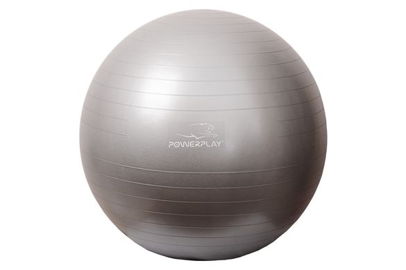 Мяч для фитнеса и гимнастики PowerPlay 4001 75см серебристый + насос