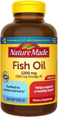 Омега 3 Nature Made Fish Oil 1200 mg 150 капсул