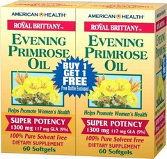 Масло примули вечірньої American Health Evening Primrose Oil 1300 mg 2 баночки по 60 капсул