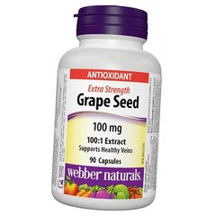 Екстракт виноградних кісточок Webber Naturals Grape Seed 100 mg 90 капсул