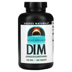 Дііндолілметан, 100мг, DIM, Source Naturals, 180 таблеток