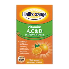 Витамин А, С + Д Haliborange Vitamins A,C & D 120 жувальних таблеток, orange