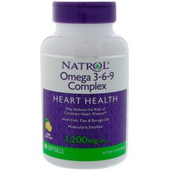 Омега 3-6-9 Natrol Omega 3-6-9 1200 мг 90 капс lemon