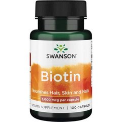 Биотин Swanson Biotin High Potency 10000 mcg 60 капсул