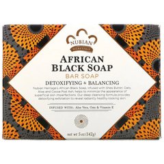 Африканское черное кусочное мыло Nubian Heritage (African Black Bar Soap) 142 г