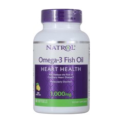Омега 3 Natrol Omega-3 Fish Oil 1,000 mg (60 капс, лимон) рыбий жир натрол