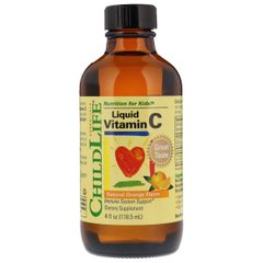 Рідкий Вітамін С для Дітей, Смак Апельсину, Liquid Vitamin C, ChildLife, 118,5 мл