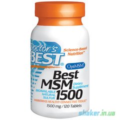 Метилсульфонілметан МСМ Doctor's BEST Best MSM 1500 120 таб