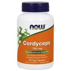 Органічний Кордицепс Now Foods Cordyceps 750 mg (90 капс)