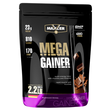Гейнер для набору маси Maxler Mega Gainer 1 кг пакет chocolate