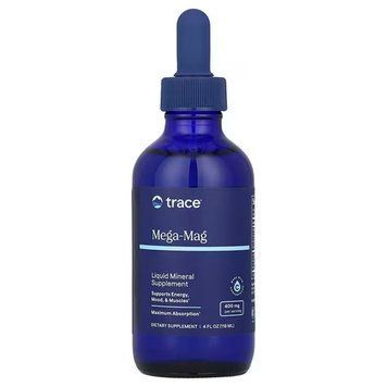 Ионный магний с минералами, Mega-Mag, Trace Minerals Research, с низким содержанием натрия, 400 мг, 118 мл