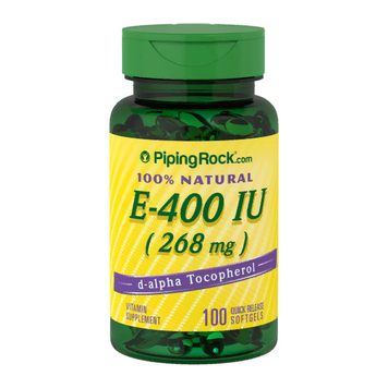 Вітамін Е Piping Rock 100% Natural Vitamin E 400 IU 100 капсул