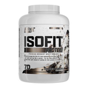 Сироватковий протеїн ізолят Nutrex Isofit 2310 г Cookies Cream