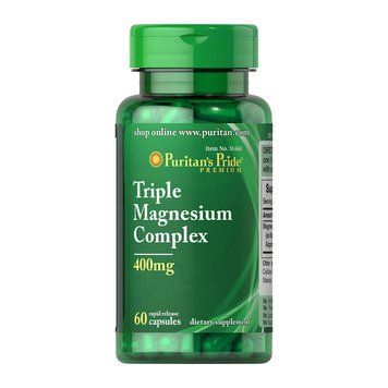 Магний Комплекс Puritan's Pride Triple Magnesium Complex 400 мг 60 капсул