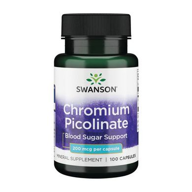 Хром піколінат Swanson Chromium Picolinate 200 mcg 100 капсул