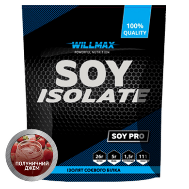 Соевый протеин изолят Willmax Soy Isolate (900 г) виллмакс клубника