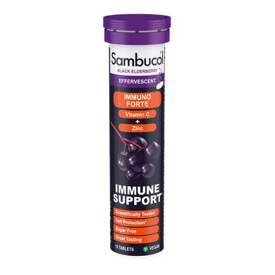 Витамины для иммунитета Sambucol Immuno Forte Effervescent 15 таблеток