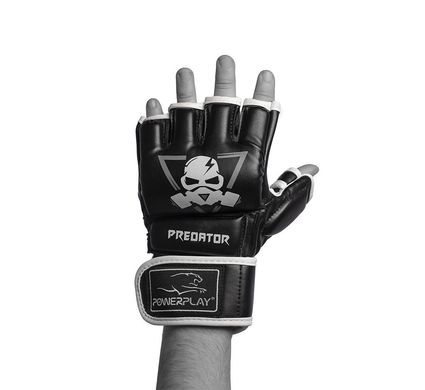 Перчатки для MMA PowerPlay 3056 А черно-белые L