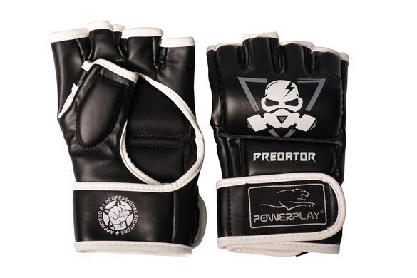 Перчатки для MMA PowerPlay 3056 А черно-белые L