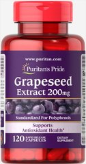 Экстракт виноградных косточек Puritan's Pride Grapeseed Extract 200 mg 120 капсул