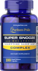 Витамины для сна Puritan's Pride Super Snooze with Melatonin (100 капс) пуританс прайд