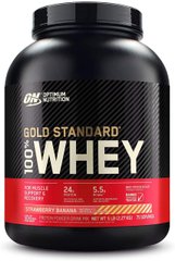 Сироватковий протеїн ізолят Optimum Nutrition 100% Whey Gold Standard 2270 грам strawberry banana
